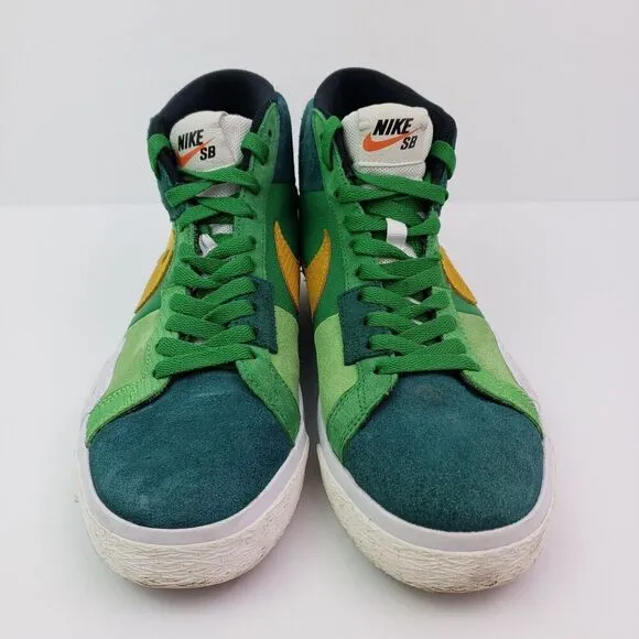 Nike SB Blazer Mid Mens Size 8.5 Mosaic Green Skate Sneaker Shoes DA8854 300