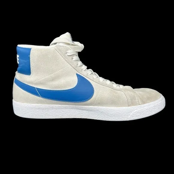 NIKE SB Zoom Blazer Mid Skate Sneakers White/Court Blue Men's 9 Women's 10.5