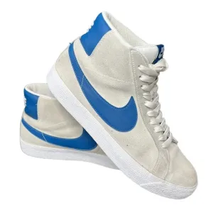 NIKE SB Zoom Blazer Mid Skate Sneakers White/Court Blue Men's 9 Women's 10.5