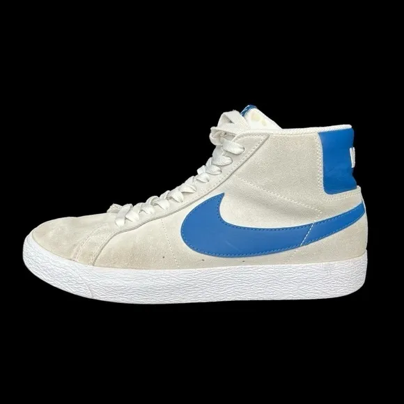 NIKE SB Zoom Blazer Mid Skate Sneakers White/Court Blue Men's 9 Women's 10.5
