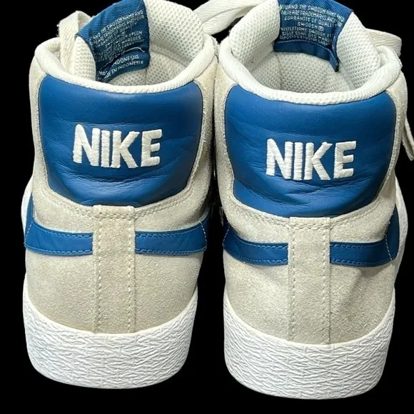 NIKE SB Zoom Blazer Mid Skate Sneakers White/Court Blue Men's 9 Women's 10.5