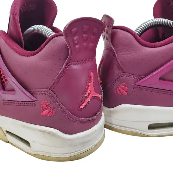 NIKE Shoes AIR JORDAN 4 RETRO GS Youth Size 6.5Y Purple White Sneaker 487724-661