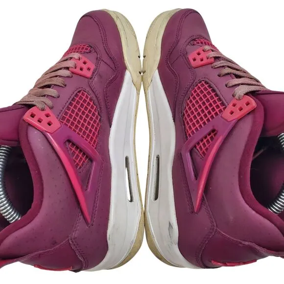 NIKE Shoes AIR JORDAN 4 RETRO GS Youth Size 6.5Y Purple White Sneaker 487724-661