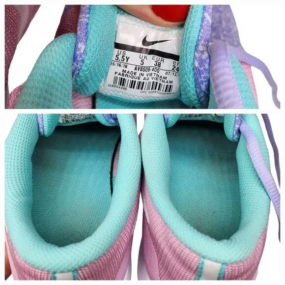 Nike Shoes Youth 5.5 Purple Pink Pastel Low Tops Tennis Sneakers Running Gym
