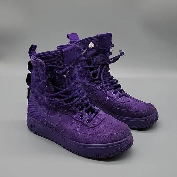 Nike SF Air Force 1 High Court Purple Youth Shoes Shoes Size 4 884024-500