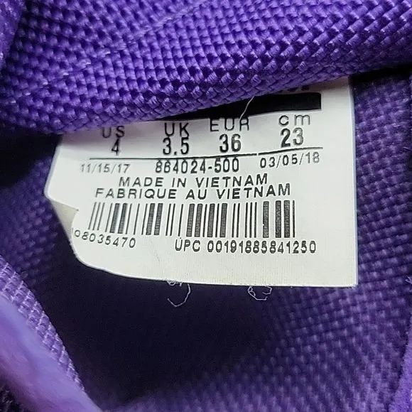 Nike SF Air Force 1 High Court Purple Youth Shoes Shoes Size 4 884024-500