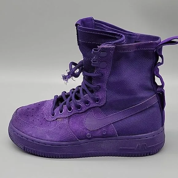 Nike SF Air Force 1 High Court Purple Youth Shoes Shoes Size 4 884024-500