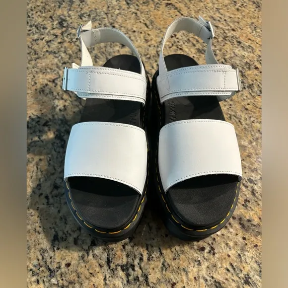 NWOT Dr. Martens Women's Voss Quad Platform Sandals White Size 11 Shoes