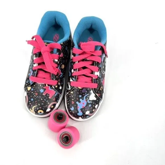 NWOT Heelys Unicorn Dinosaur Print Skate Wheeled Sneakers Youth Size 13C