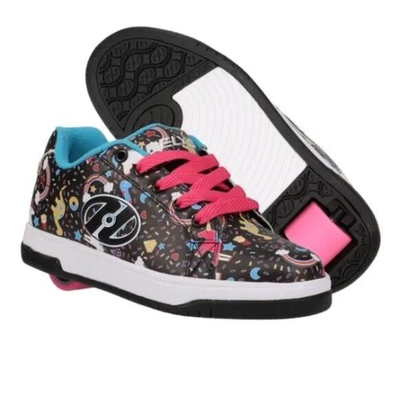 NWOT Heelys Unicorn Dinosaur Print Skate Wheeled Sneakers Youth Size 13C