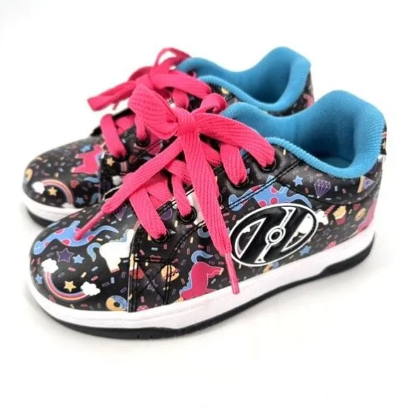 NWOT Heelys Unicorn Dinosaur Print Skate Wheeled Sneakers Youth Size 13C