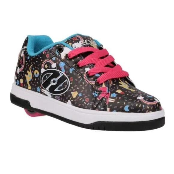 NWOT Heelys Unicorn Dinosaur Print Skate Wheeled Sneakers Youth Size 13C