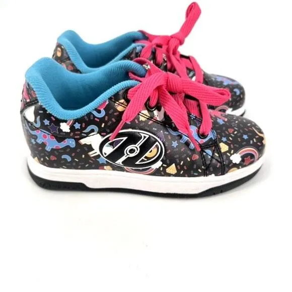 NWOT Heelys Unicorn Dinosaur Print Skate Wheeled Sneakers Youth Size 13C