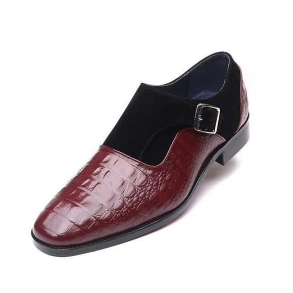 NWOT Men's faux leather and suede shoe