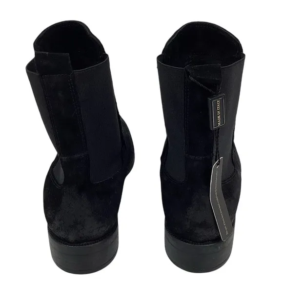 NWT Emanuelle Crasto Chelsea Suede Leather Boots Black