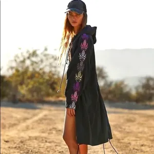 NWT * Free People FP Movement Friday Night Lights Jacket / Black