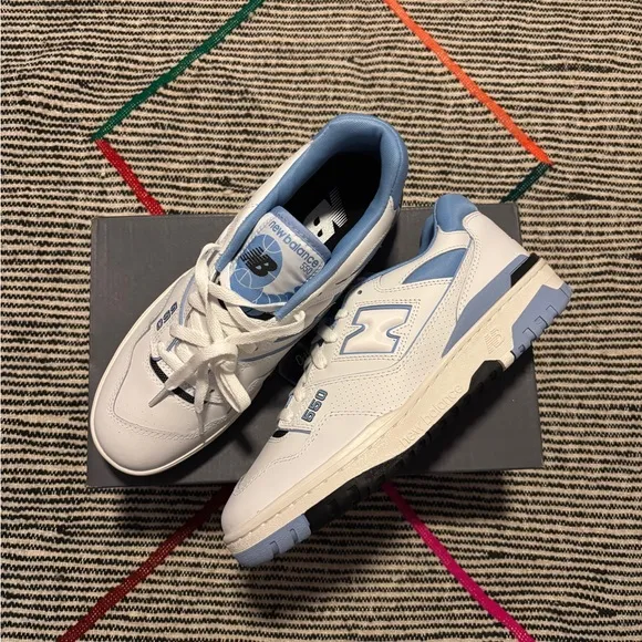 NWT New Balance 500 Men's UNC Cream and Blue Sneakers Sz 10