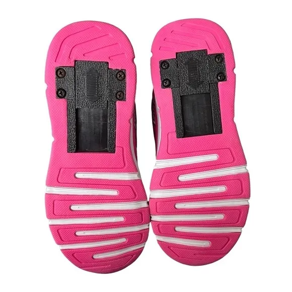 NWT Wheel Up Pink Purple Skate Roller Shoes Size 220 Korean (5 US) Big Girl's