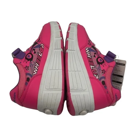 NWT Wheel Up Pink Purple Skate Roller Shoes Size 220 Korean (5 US) Big Girl's