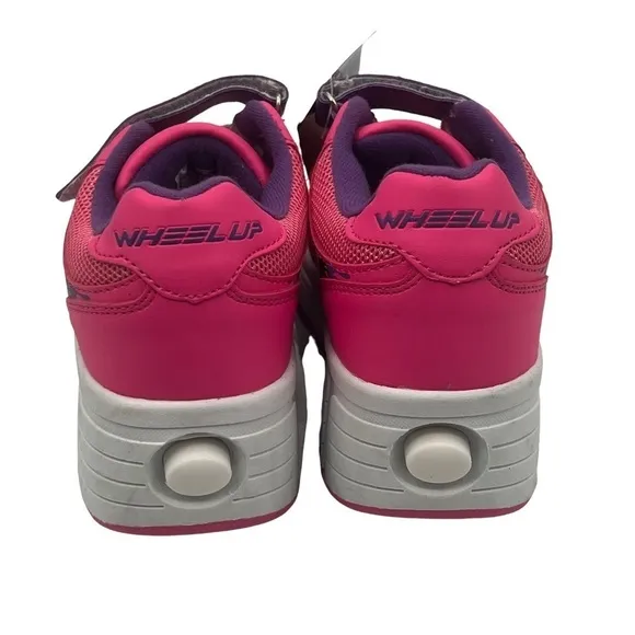 NWT Wheel Up Pink Purple Skate Roller Shoes Size 220 Korean (5 US) Big Girl's