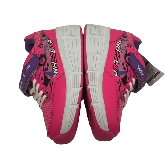 NWT Wheel Up Pink Purple Skate Roller Shoes Size 220 Korean (5 US) Big Girl's