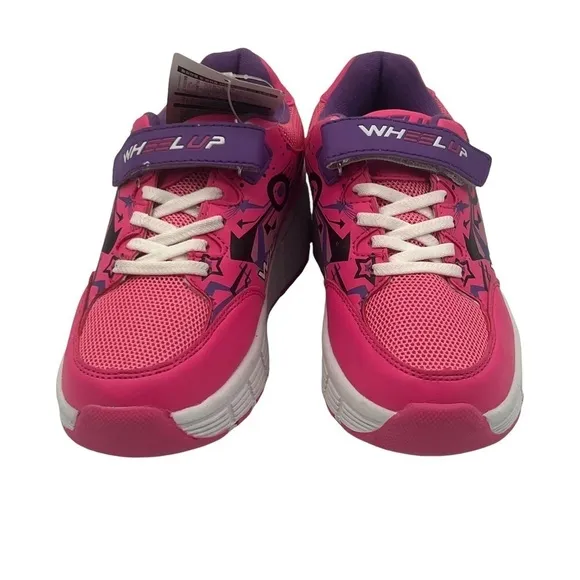 NWT Wheel Up Pink Purple Skate Roller Shoes Size 220 Korean (5 US) Big Girl's