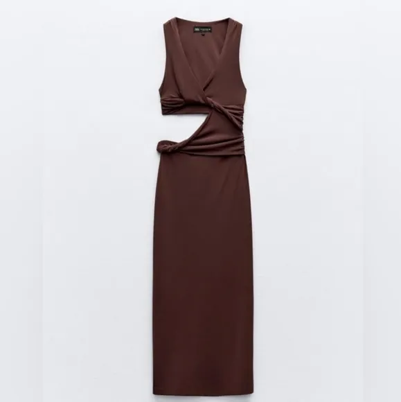 Nwt Zara CUT OUT TWISTED DRESS SIZE XXL
