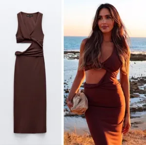 Nwt Zara CUT OUT TWISTED DRESS SIZE XXL