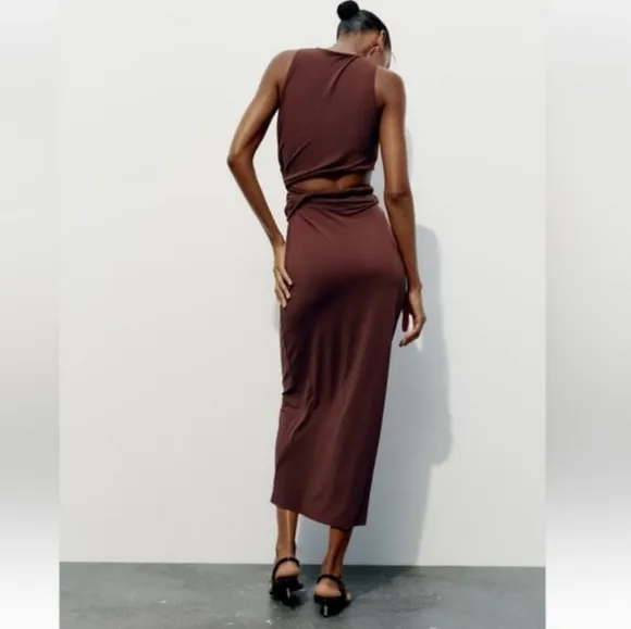 Nwt Zara CUT OUT TWISTED DRESS SIZE XXL