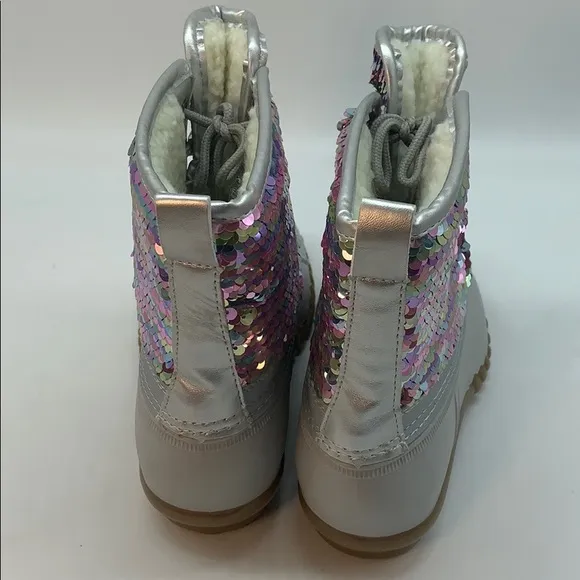 Olivia Miller Girls' Flip Sequin Duck Boots Size 3