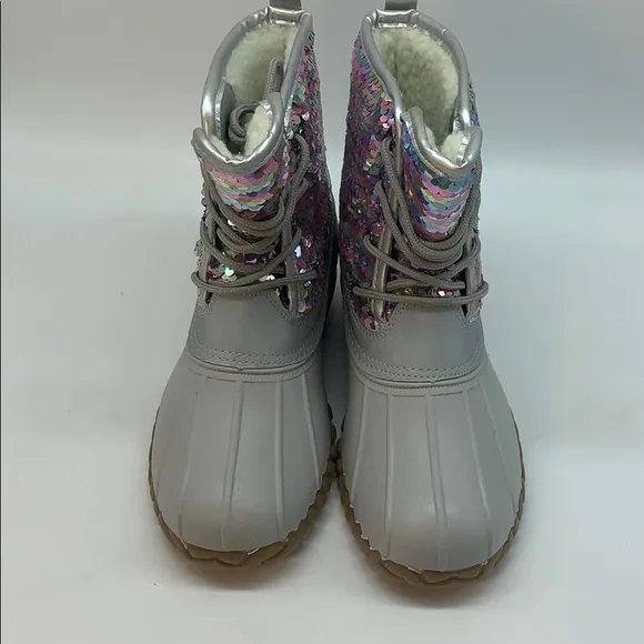 Olivia Miller Girls' Flip Sequin Duck Boots Size 3