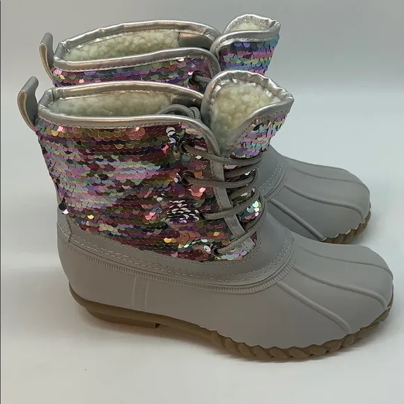 Olivia Miller Girls' Flip Sequin Duck Boots Size 3
