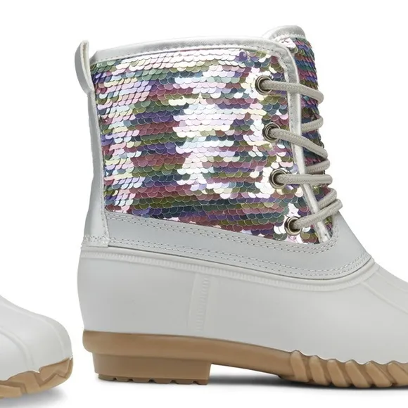 Olivia Miller Girls' Flip Sequin Duck Boots Size 3