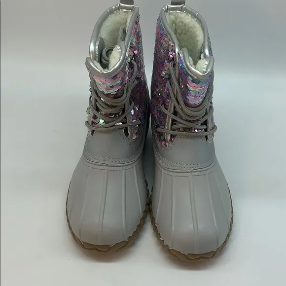 Olivia Miller Girls' Flip Sequin Duck Boots Size 3
