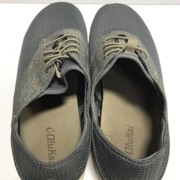 Olukai Men's Nohea Moku Slip On Gray Shoes Size 11 M