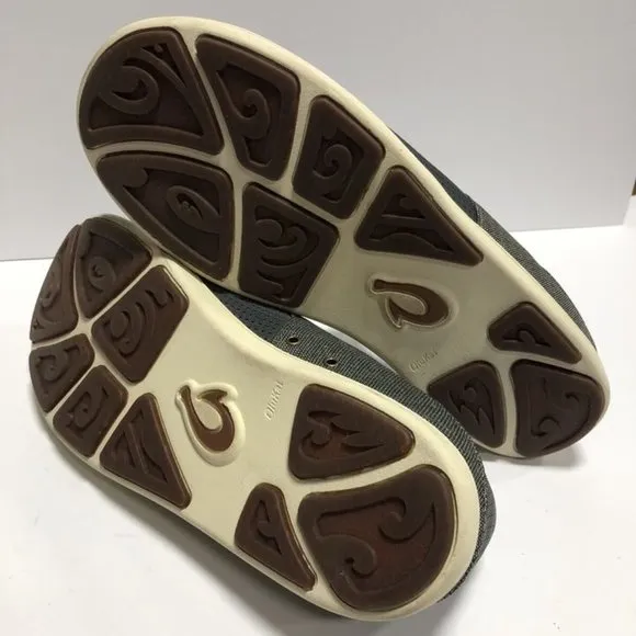 Olukai Men's Nohea Moku Slip On Gray Shoes Size 11 M