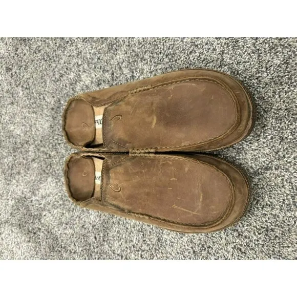 Olukai Moloa Brown Slip On Shoes Mens Sz 10 Leather￼