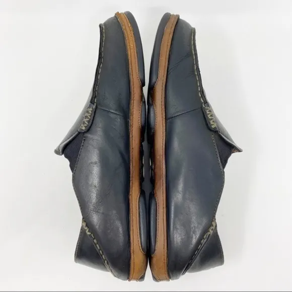 Olukai Moloa Leather Slip-On Shoes Black 10 Men’s