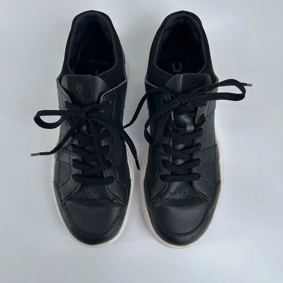 On Cloud The Roger Clubhouse Women's Sneakers 8.5 Black Leather Athletic Shoes