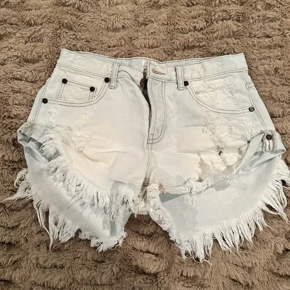 One teaspoon x denim shorts 26 summer must have fashion designer women girls top