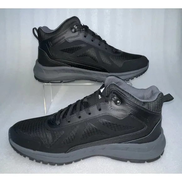Ozark Trail Men's Tech Hiker Shoes Black Waterproof Hiking Camping Walking SZ 12