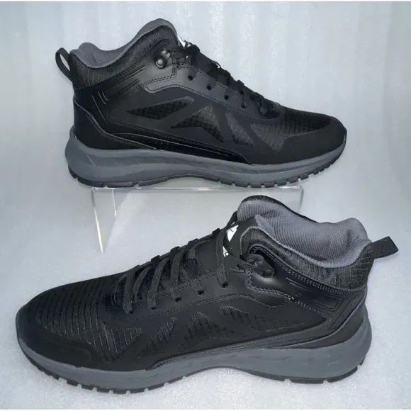 Ozark Trail Men's Tech Hiker Shoes Black Waterproof Hiking Camping Walking SZ 12