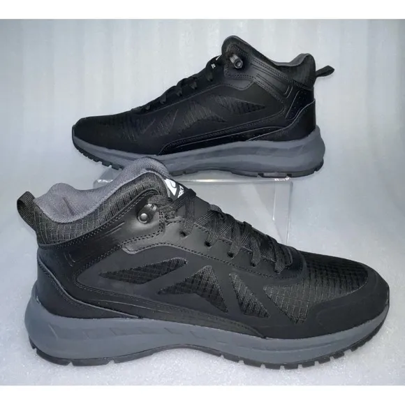 Ozark Trail Men's Tech Hiker Shoes Black Waterproof Hiking Camping Walking SZ 12