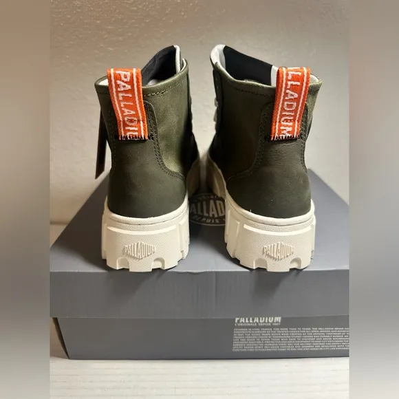 Palladium Pallatower Boots Women’s High Top Olive Night Urban Street Wear 8.5/40