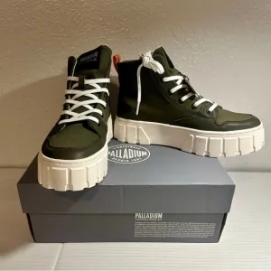 Palladium Pallatower Boots Women’s High Top Olive Night Urban Street Wear 8.5/40