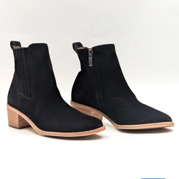 Paul Green Sante cowboy Suede Ankle Boots