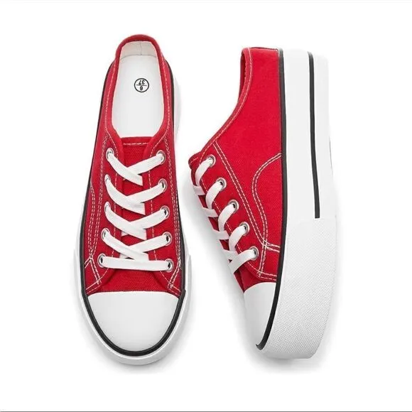 Platform Shoes Slip On Low Top Sneakers