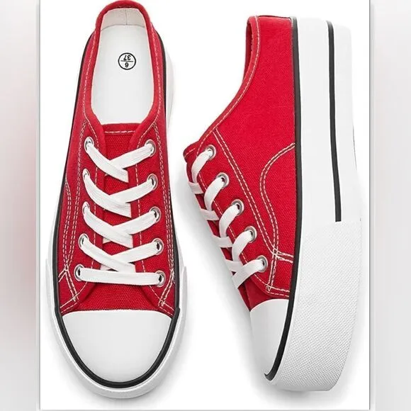 Platform Shoes Slip On Low Top Sneakers