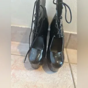 Pleaser Delight Platform Pole Heels sexy club dance cutout shoes lace boots