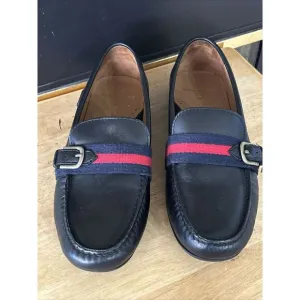 Polo‎ Ralph Lauren &quot;Riali&quot; Loafer Size 8.5D Leather Shoes Black 11721 I21